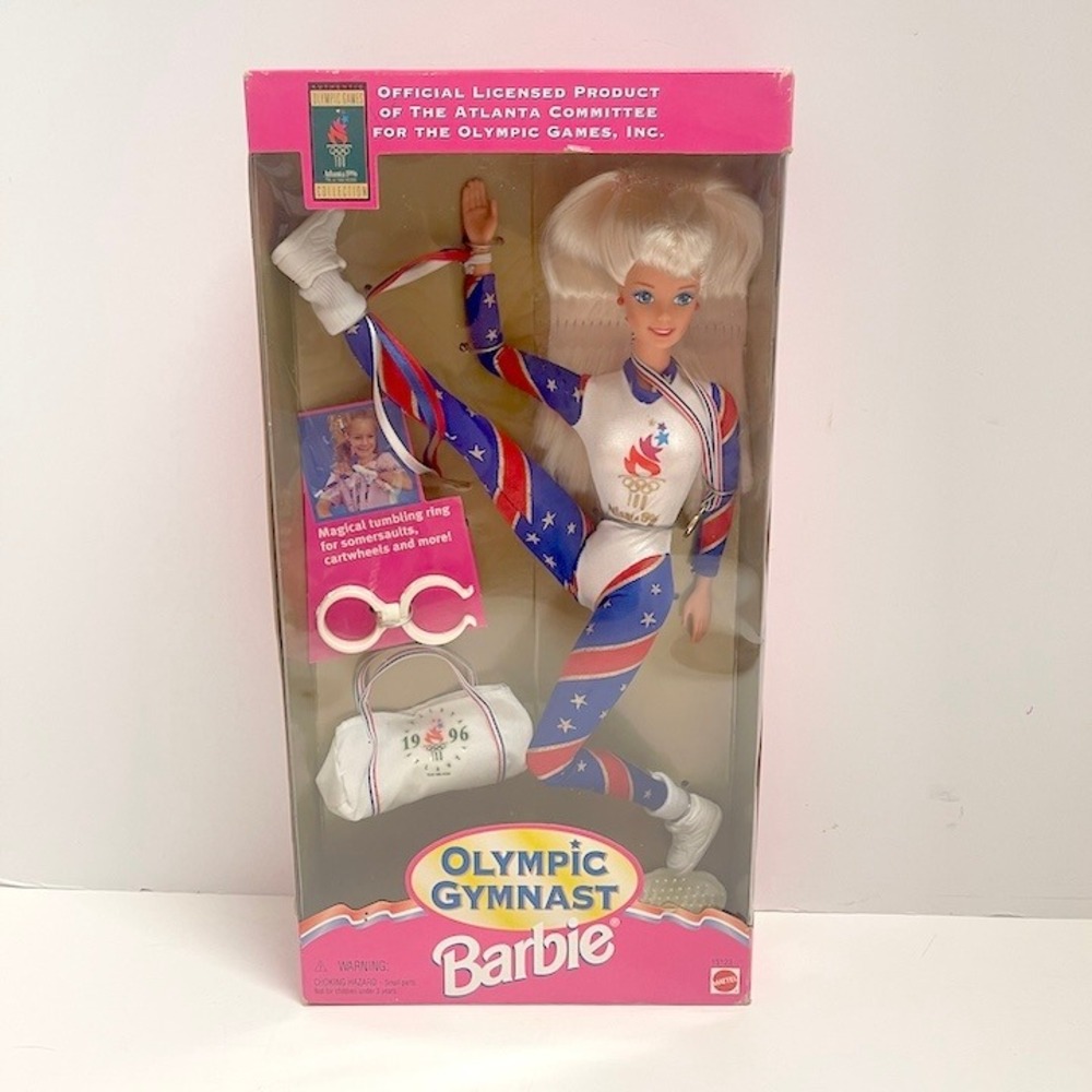 1995 Olympic Gymnast Barbie Doll Licensed Atlanta Olympic Games Blonde Hair